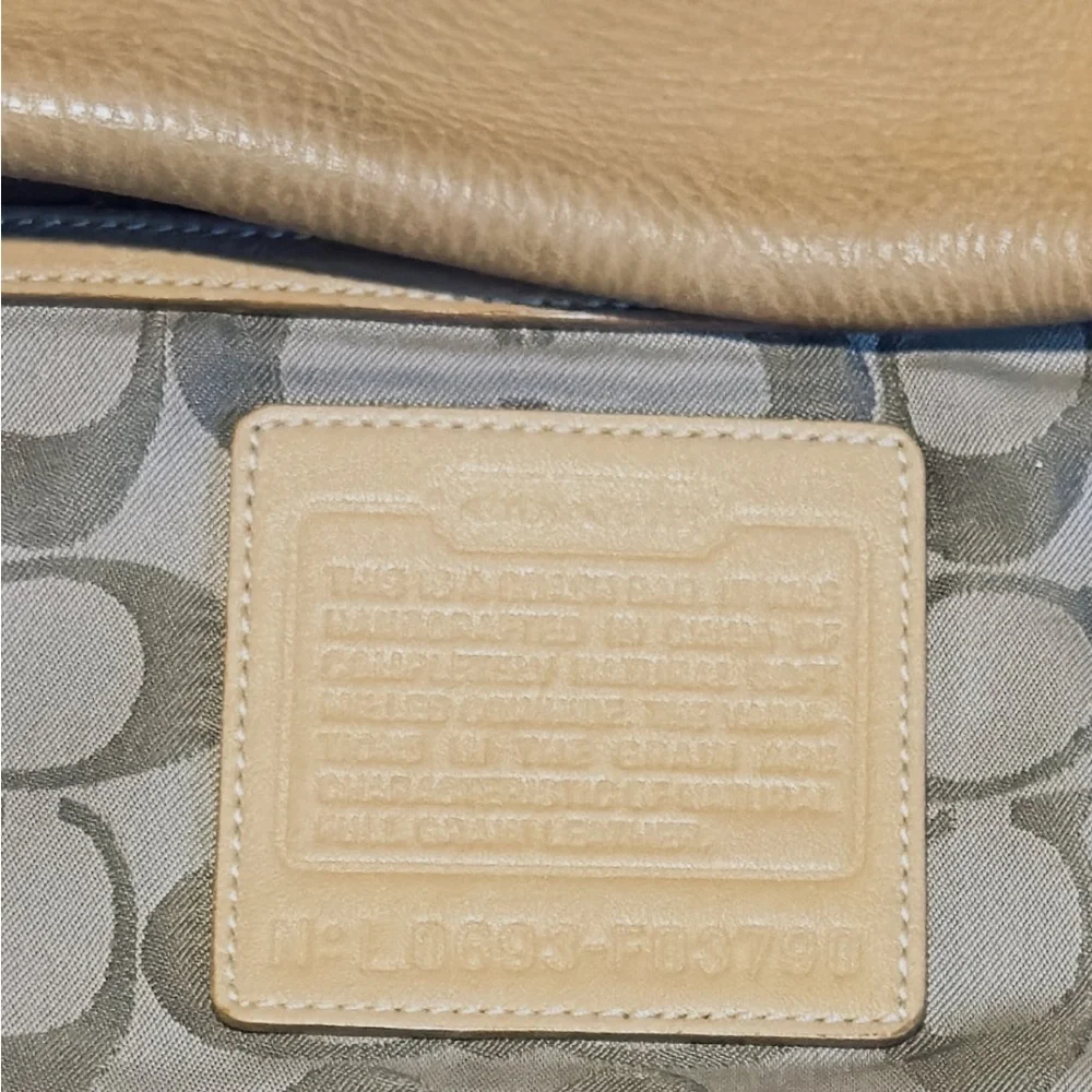 Coach Vintage Legacy Soft Pebbled Leather Slim Duffel- Tan